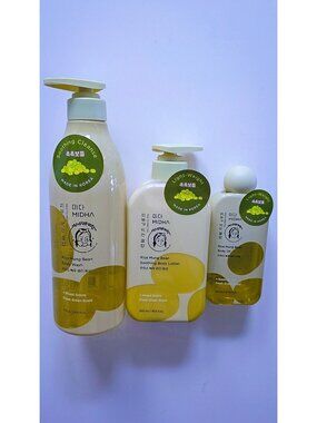MIDHA Rice Mung Bean Body Care Set Korean Body Wash Lotion Oil Hydrating Glow K